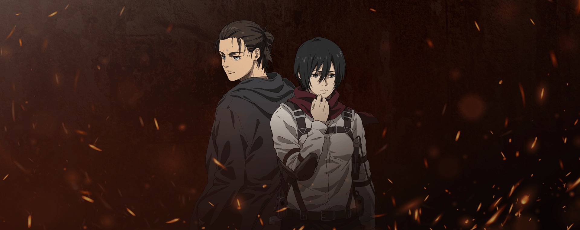 Official key art for Attack on Titan