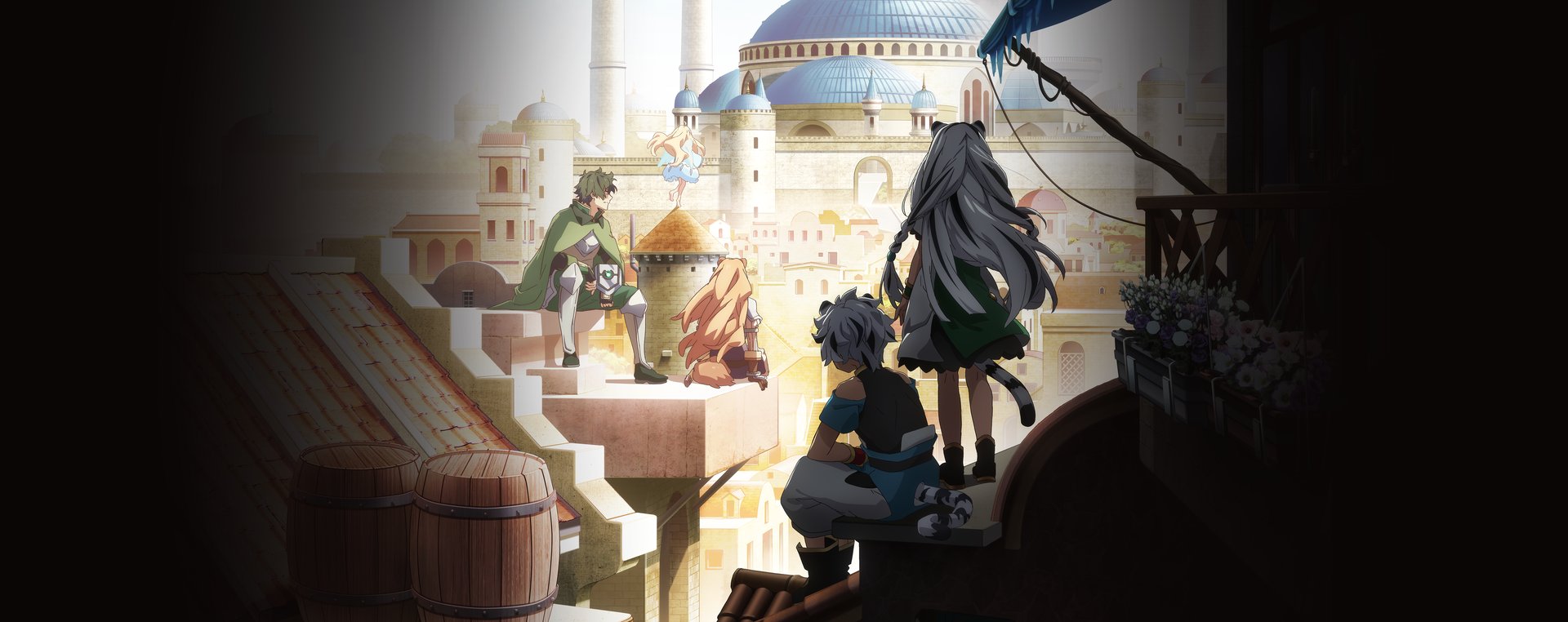The Rising of the Shield Hero series artwork hosted by Crunchyroll