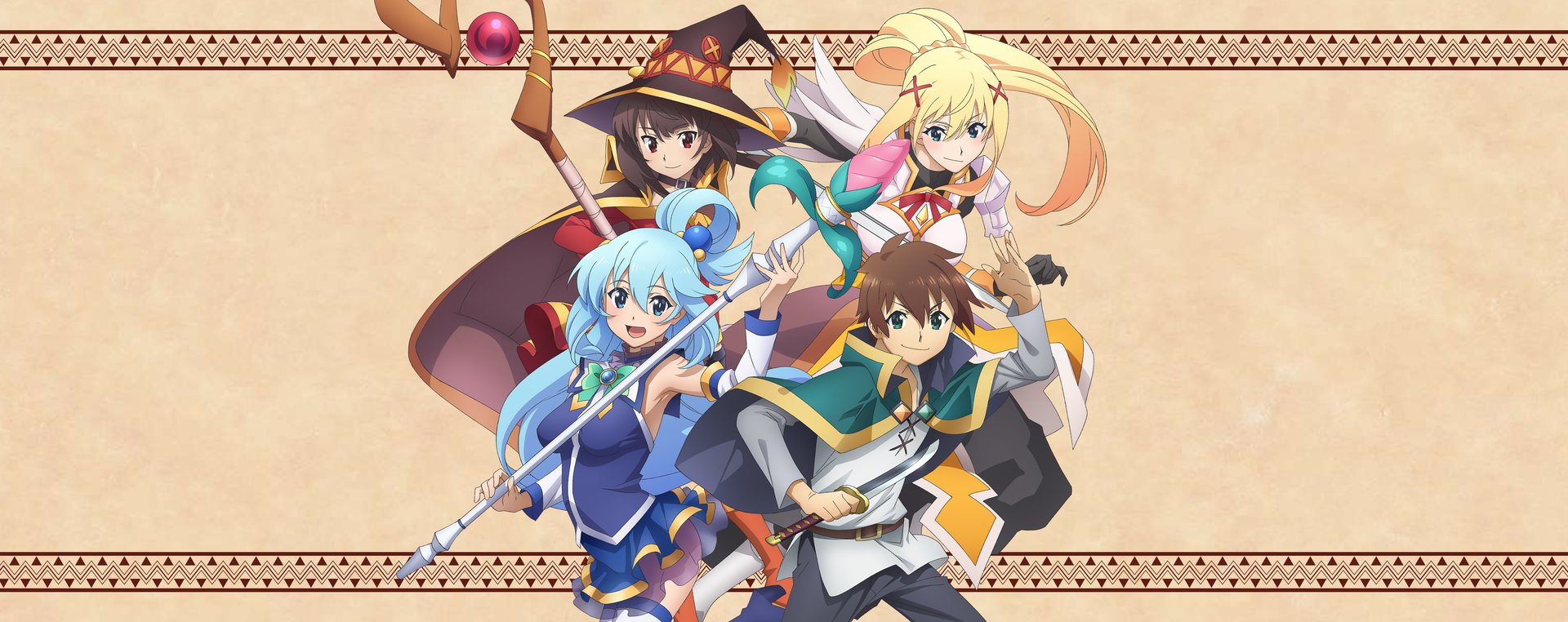 Official Crunchyroll key art for KonoSuba