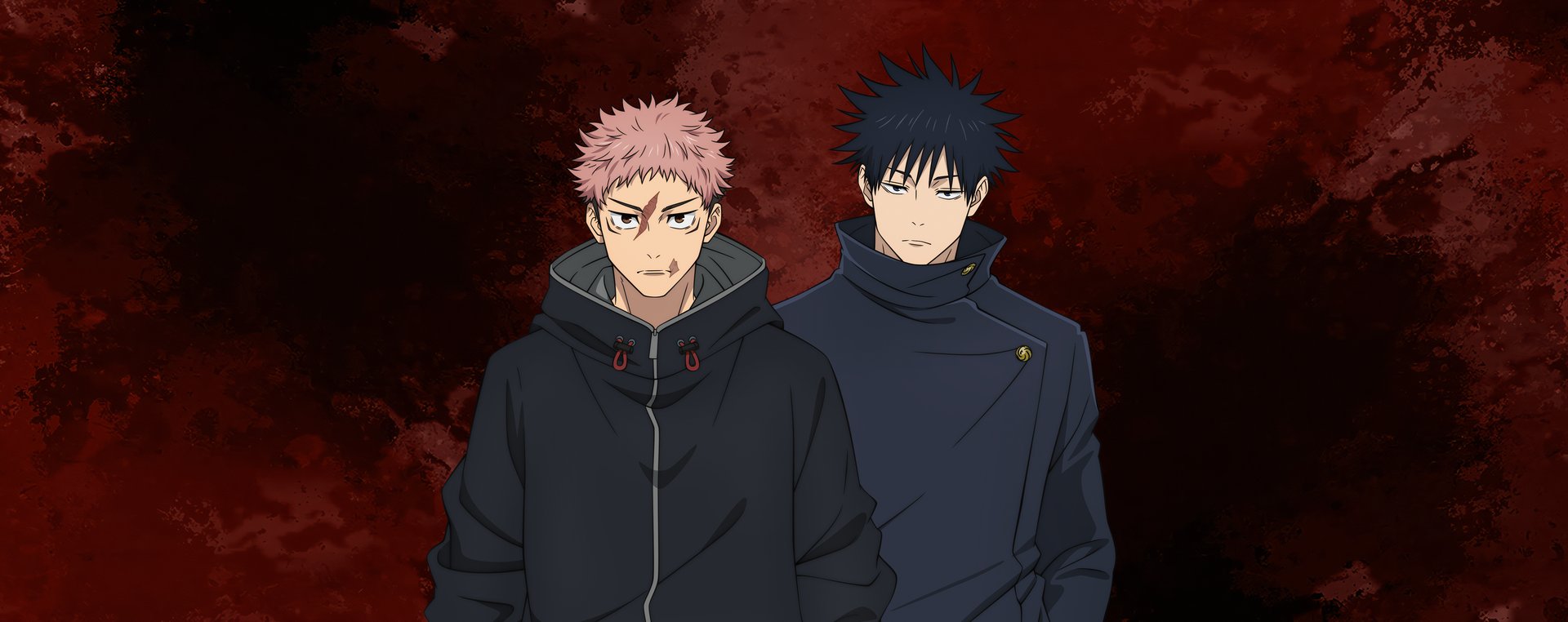 Official Jujutsu Kaisen key art from Crunchyroll