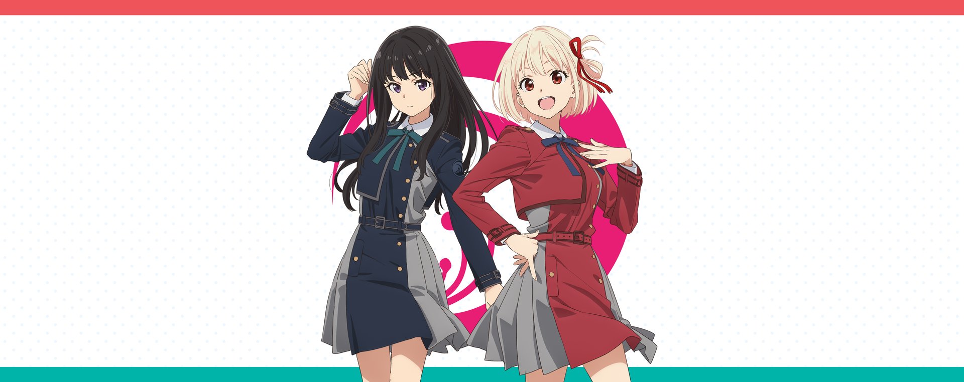 Official Crunchyroll key art for Lycoris Recoil